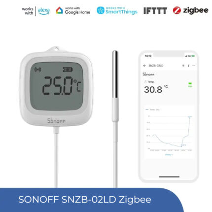 smartdeal bg sonoff snzb 02ld ip65 zigbee lcd smart thermometer probe version 3